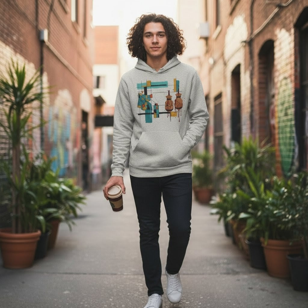 Selah Supply Co. The Parable of the Lamp Stand Hoodie in Carbon Grey, front view.