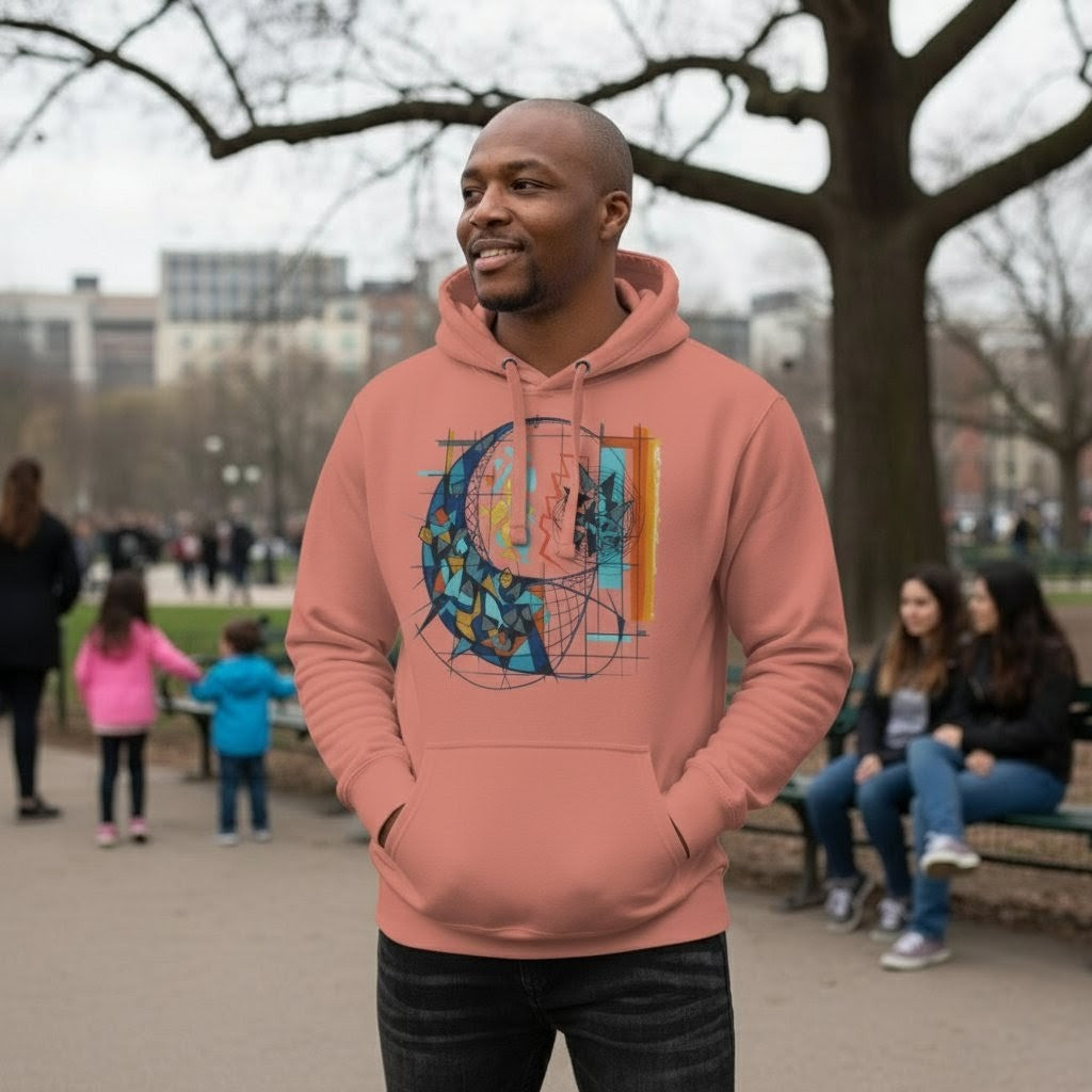 Selah Supply Co. Parable of the Net Hoodie in Dust Rose, front view.