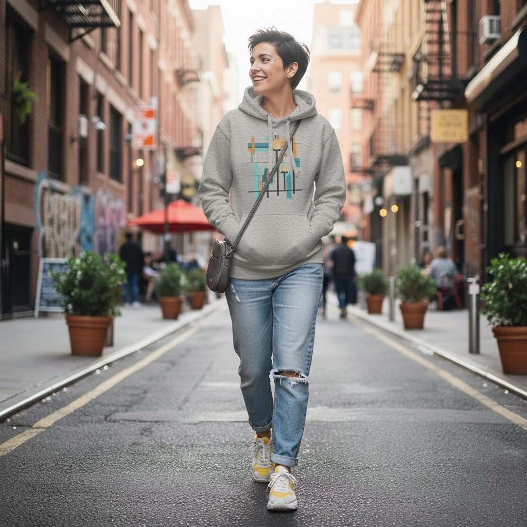 Selah Supply Co. The Parable of the Lamp Stand Hoodie in Carbon Grey, front view.