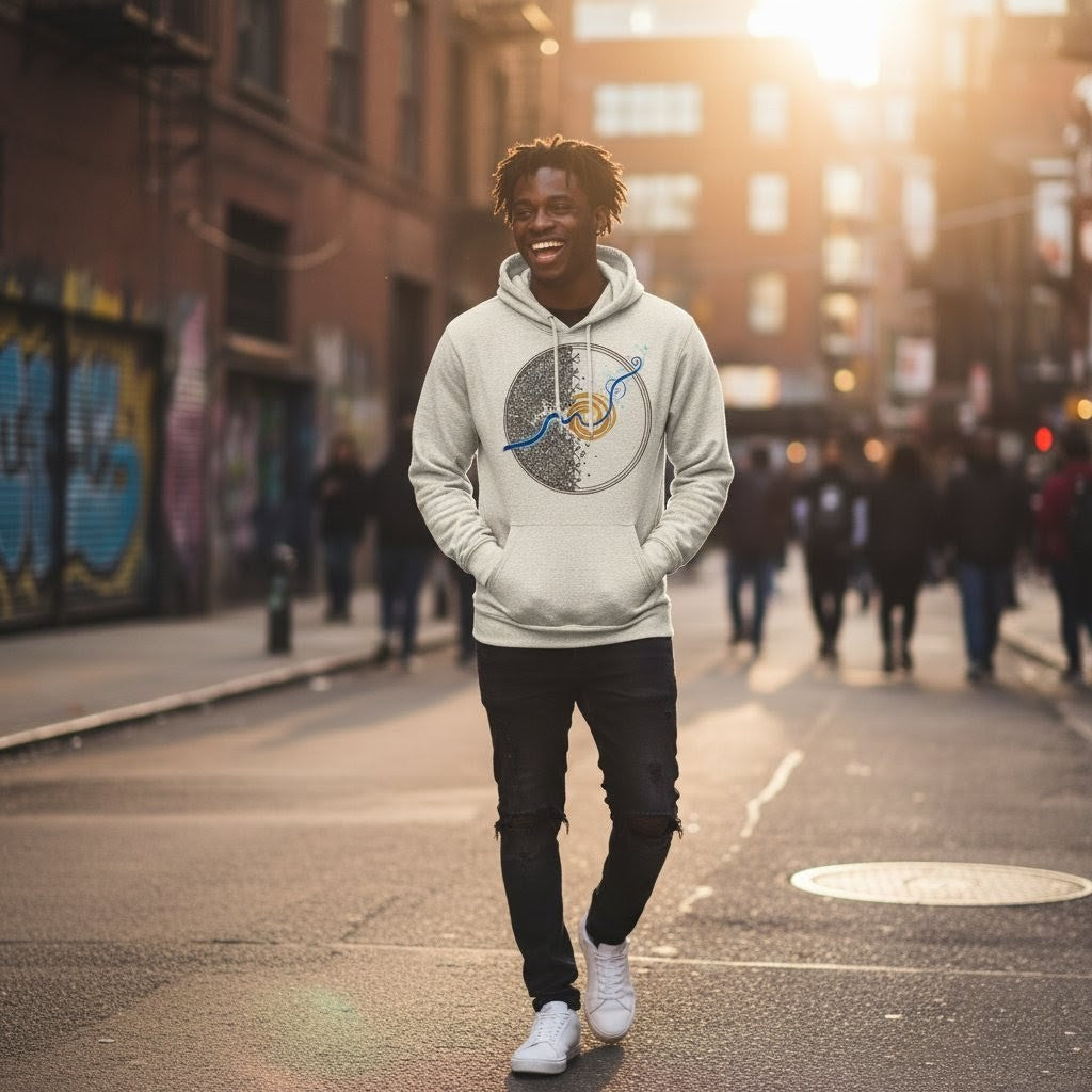 Selah Supply Co. Romans 12:2 Hoodie in oatmeal heather, front view.